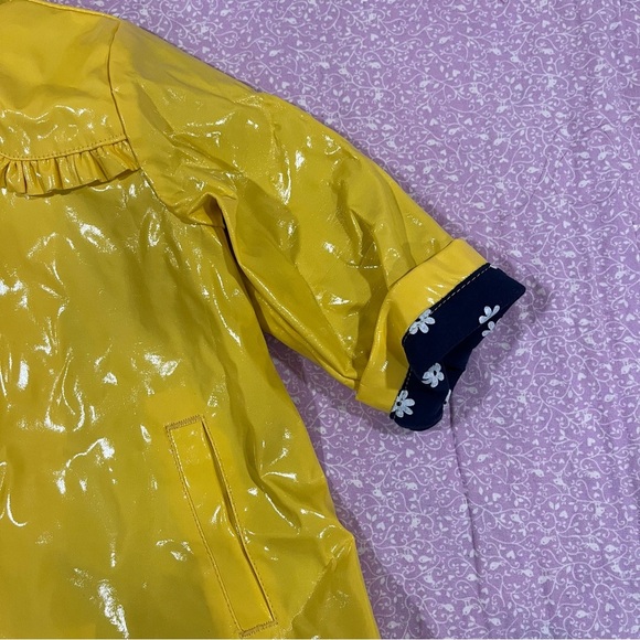 Vibrant Yellow Raincoat with Hood - Picture 4 of 9